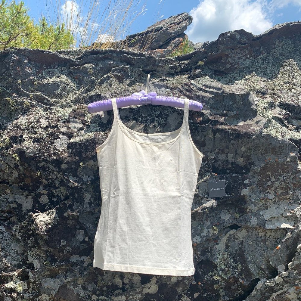 Eddie Bauer layering Cami Solid Ivory Sz XS NWT